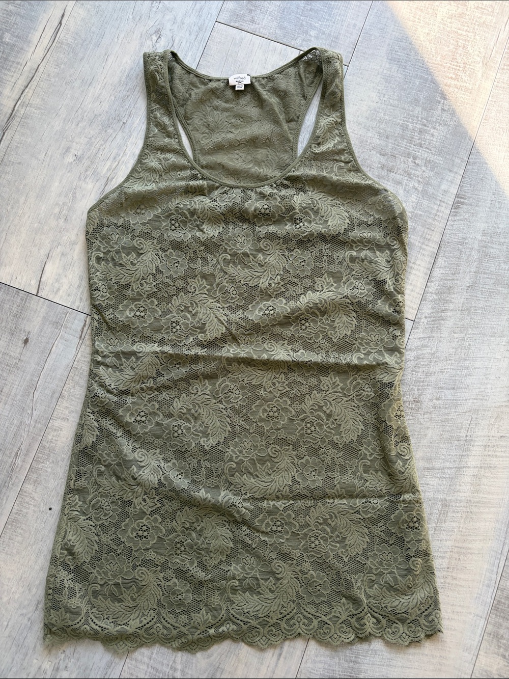Wilfred Olive Lace Racerback Tank